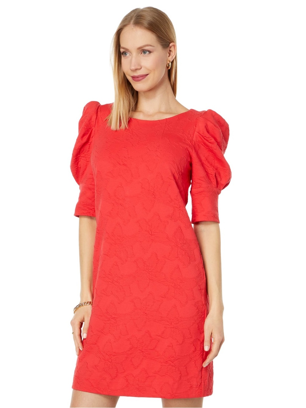 NWT Lilly Pulitzer Knowles Elbow Sleeve Knit Jacquard Dress, Sz Medium